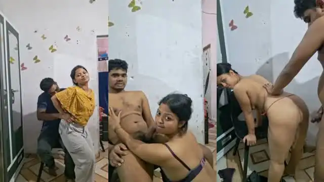 Delivery boy ne Bengali bhabhi ko oil laga ke doggy style mein chut pel diya